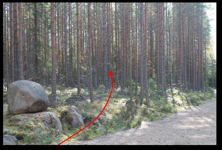 04447 N 6885796, E 293236 Väylä 15 kulkee alussa suoraan