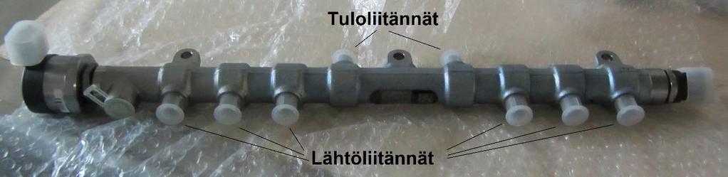 47 Kuva 20. Jakoputki. Mikäli käytetään Boschilta ostettua korkeapainepumppua, tulee erilaisia asennusvaihtoehtoja lisää, koska pumpussa on yksi korkeapainelähtö.