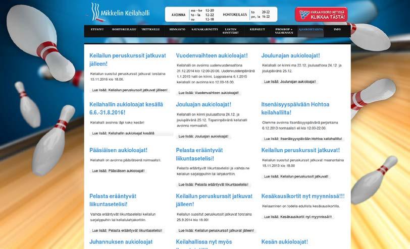 olla useamman vuoden takaa, ja samoin etusivulla tämä samainen ongelma on myös havaittavissa. 26 KUVA 7.