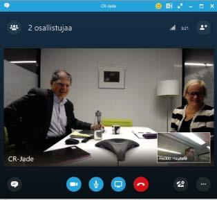 Skype for Business Visuaalisessa palvelussa Soita