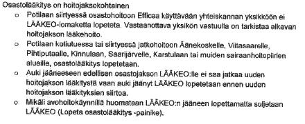 5. Kopioi osastolääkitys kotilääkitykseksi (kotiutuminen/laitossiirto) ja