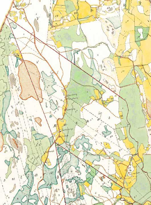 Kruunintilat ja Vanhankylän kartano on jaettu tiloiksi ja samalla esitetty myös kylärajat ja