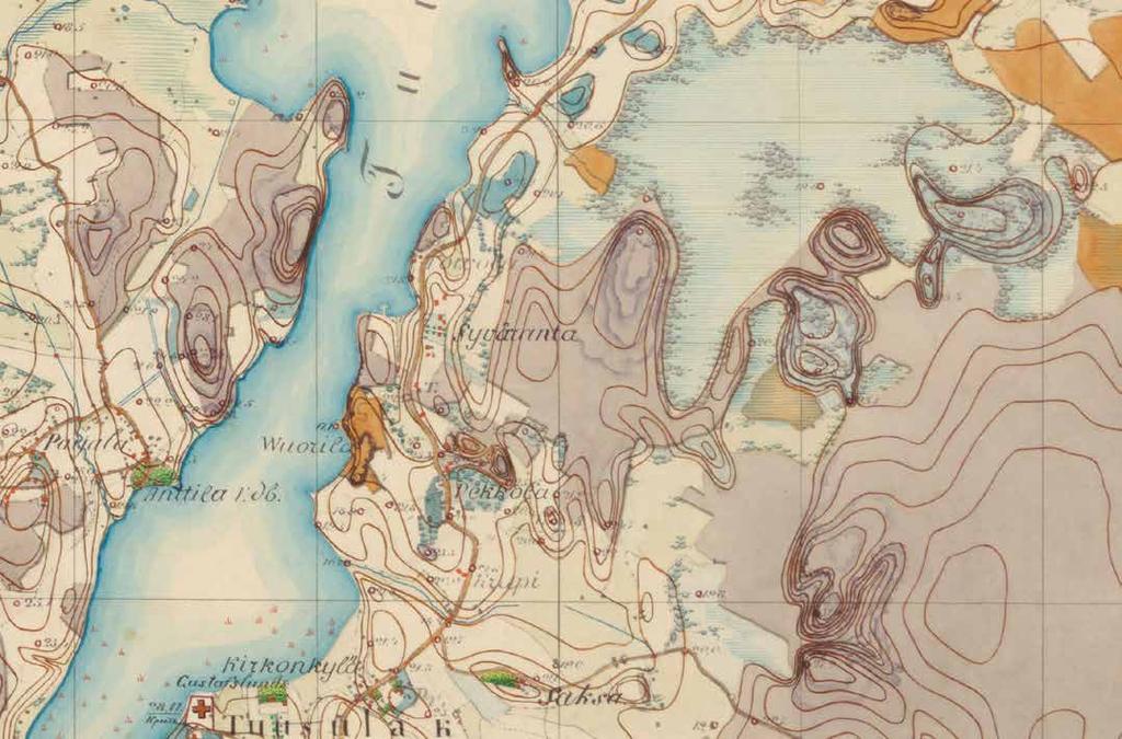 Tuusulan Rantatie ja Kirkonkylä vuonna 1870 laaditussa venäläisen