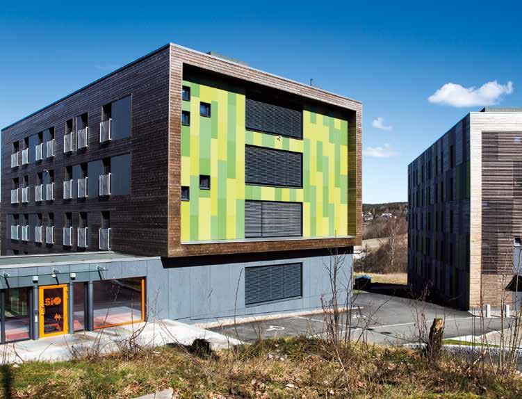 10 STENI Colour, Remmenin opiskelija-asuntolat, Halden, Norja. Arkkitehti: BAS Arkitekter.