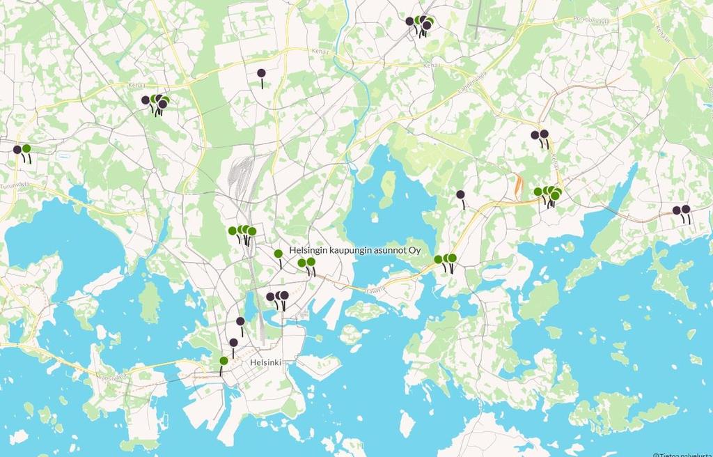 Asumisneuvojat alueittain: Heka-alueyhtiöt + sote-palvelupisteet: yht: 15 asumisneuvojaa + 1 asumiskummin hanketyöntekijä+ 18.