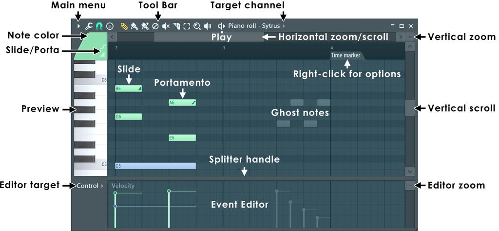 13 FL Studio on valikoitunut elektronisen musiikin tekemisen alustakseni suurelta nopean ja intuitiivisen piano roll- käyttöliittymänsä takia.