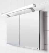 12, K 55, L 60 cm tai koko S 12, K 55, L 90 cm (kuvassa) Reflect-tasopeili LED-valolla kromattu, kiiltävä valaisin