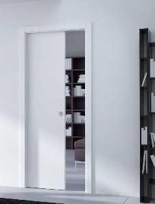 laakaliukuovi Eclisse Pocket Door pohjapiirustuksen mukaisesti Eteisen