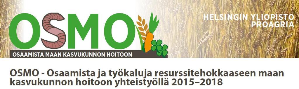 Varsinais-Suomessa 3 koelohkoa: Lieto, Tarvasjoki, Aura Osaamisryhmä, jossa noin 20 oman tilan maan kasvukunnon parantajaa Vuoden 2016 koetilojen tulokset: Pintamaa on saatu kuntoon