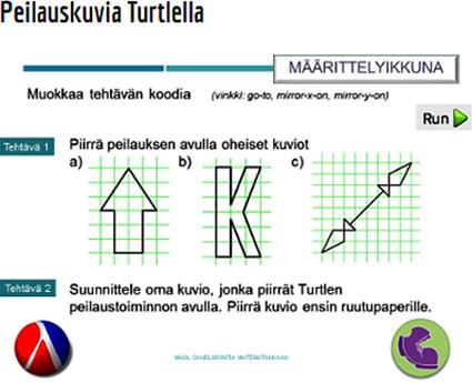 Tiina Partanen Viikin koulussa, kouluttamassa Racket-ohjelmointikielellä.