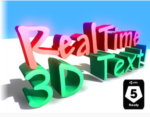 27 4.1.2 Realtime 3D Text Realtime 3D Text -laajennus ei varsinaisesti ole vain 3D-tekstin muokkain vaan sen tarkoitus on auttaa kehittäjiä luomaan 3D-valikkoja (Kuva 12). Kuva 12.