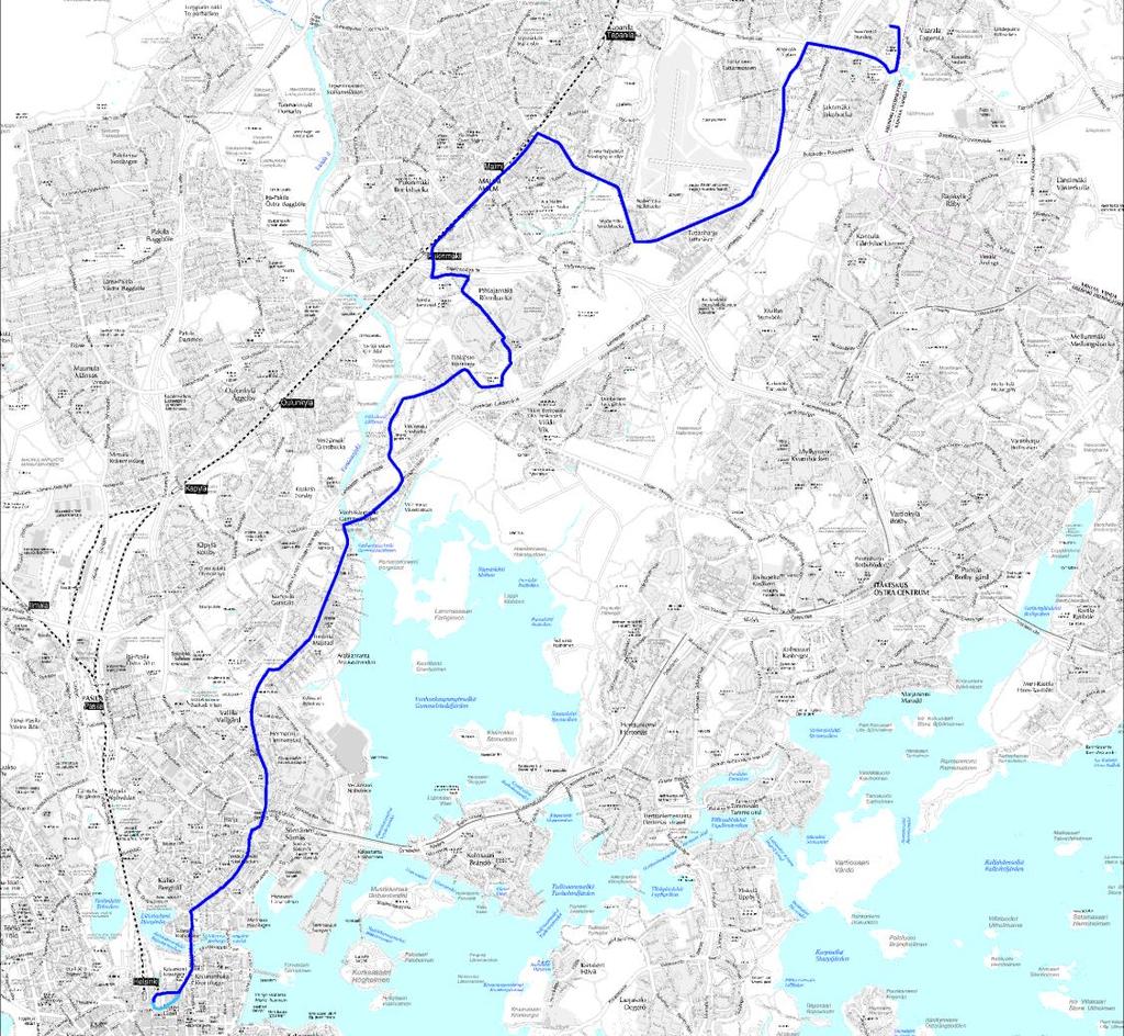 Liite 1-43 Linja 77N Rautatientori Arabia Viikinmäki Pihlajisto Pihlajamäki Savela Malmi Sepänmäki Alppikylä - Jakomäki Pohjakartat: Karttakeskus, lupa L4322 Ma-su n. klo 23.30 Pe-la / la-su yöt n.