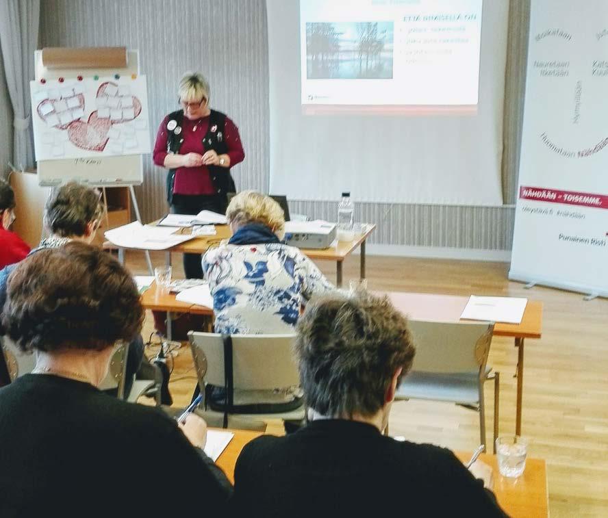 Terveisiä Satakunnasta Teksti: Eeva-Liisa Koskinen Satakunnan piirin 12 osaston alueella on omaishoitoperheiden tukitoiminnan vuosi pyörähtänyt käyntiin hyvällä meiningillä.