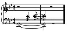 On myös hankalampi nopeassa tempossa soittaa yhtä aikaa kahta eriväristä kosketinta kuin kahta samanväristä, kuten esimerkin 8 C ja G.