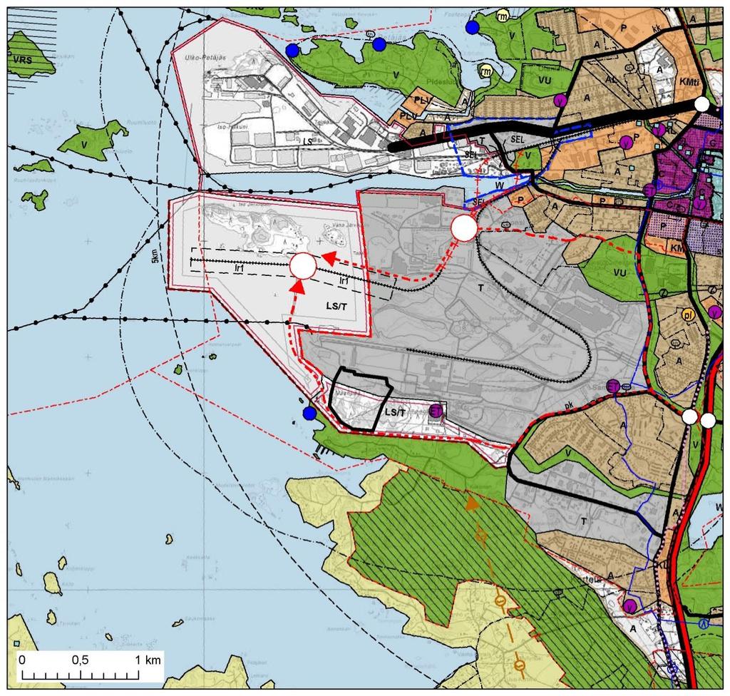 Merkintä Kuvaus Määräys Tärkeä merellinen kontaktikohta Kuva 3-3. Ote Yleiskaava 2025 luonnosmateriaalin kaavakartasta.
