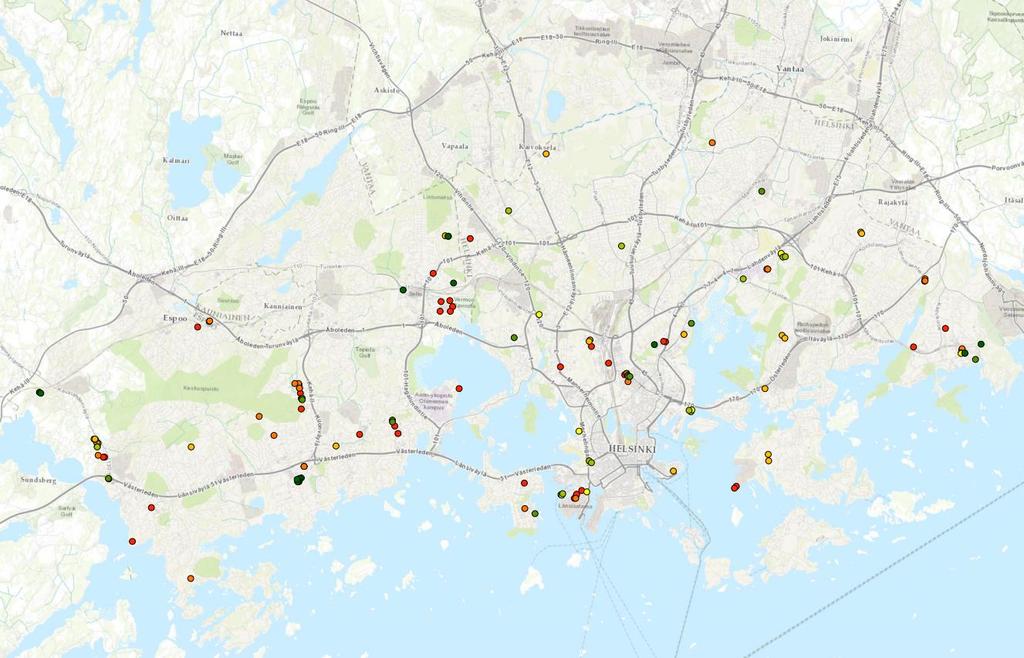 AK- ja AL-TONTTIKAUPAT 7 Maanmittauslaitoksen Kiinteistötietopalvelusta haettiin rakentamattomia AK- ja AL- tonttikauppoja* Helsingistä ja Espoosta ajanjaksolta 1.1.2010-10.11.2016.