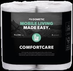 DOMETIC GREENCARE TABS Tehokas ja ympäristöystävällinen käymälätiiviste jätesäiliöön. Hajottaa jätteen ja estää epämiellyttävien hajujen muodostumisen.