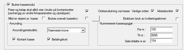 2.9. Kassamoduuli - asetus MekoEasy sisältää mahdollisuuden kassamoduulin käyttöön (lue myös kassan käyttö/selvitys jne. käsikirjan kohdassa 4.0).