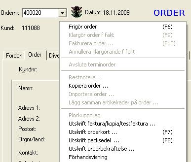 3.5. Tilauksen / tilausrivien kopiointi Tilaus voidaan kopioida MekoEasy-ohjelmassa monella eri tavalla. Alla olevassa esimerkissä on näytetty laskutetun tilauksen haku.