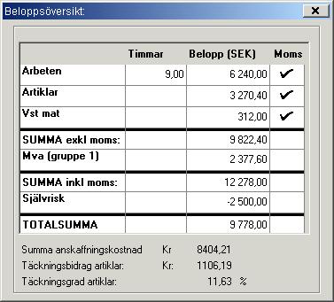 Lisää miinusmerkkinen omavastuuosuus. Tämän jälkeen lasku voidaan ilmoittaa valmistuneeksi ja lähettää vakuutusyhtiölle.
