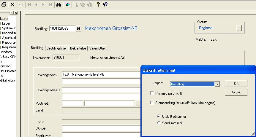 Kun tuotteet vastaanotetaan tavarantoimittajalta, suoritetaan tavaranvastaanotto.