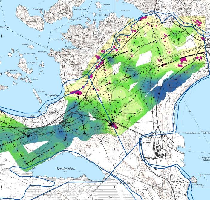 Hydrogeologinen tarkastelu 2.1.2017 7 (14) jan välisellä alueella maakerrosten paksuus on painovoimamittausten perusteella maksimissaan noin 15 metriä.