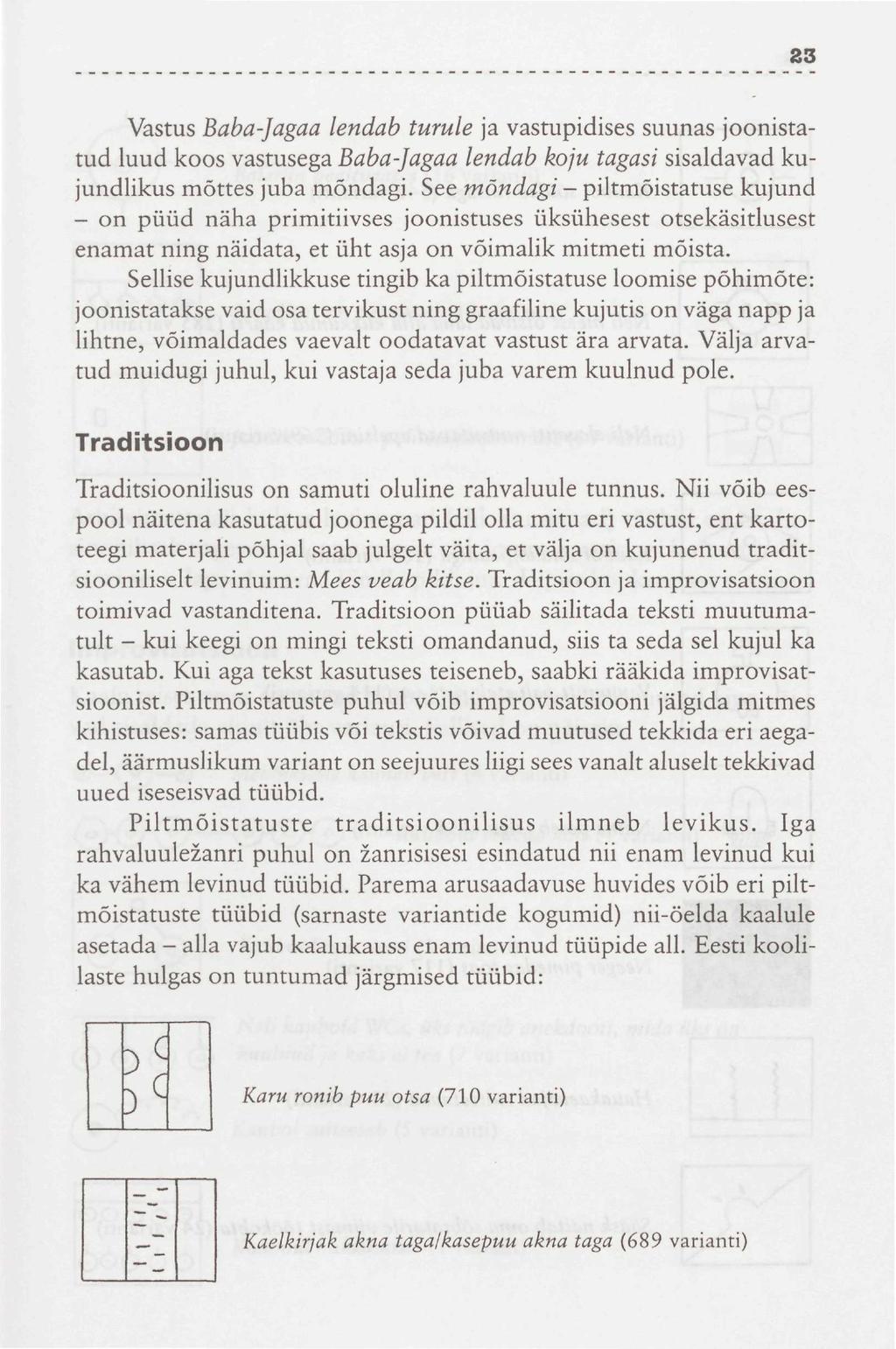 23 Vastus Baba-Jagaa lendab turule ja vastupidises suunas joonistatud luud koos vastusega Baba-Jagaa lendab koju tagasi sisaldavad kujundlikus mõttes juba mõndagi.