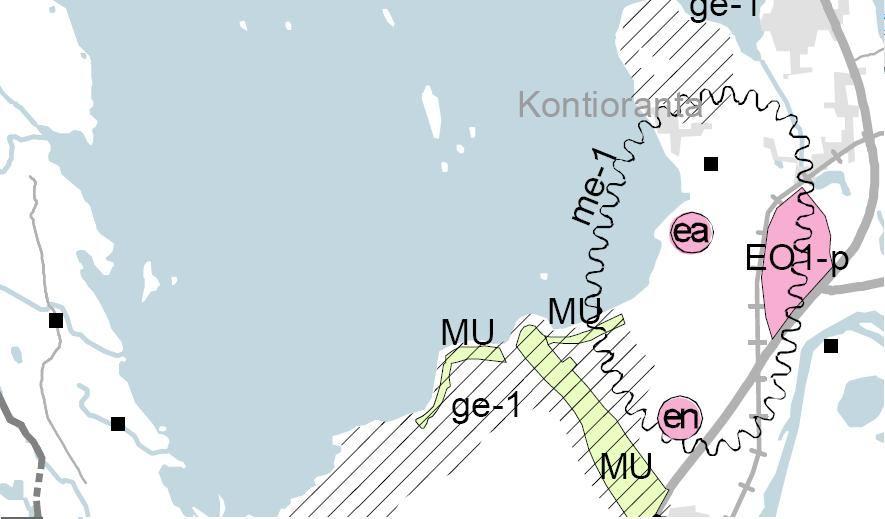 39 KUVIO 9: Maakuntakaavassa määritetty ampuma-alueiden ensimmäisen luokan meluraja me-1.