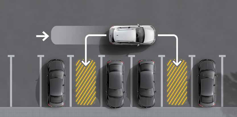 Katvealueen varoitusjärjestelmä risteävän liikenteen havainnointitoiminnolla helpottaa arkea kaistanvaihdoissa, sillä se havaitsee katvealueelta tulevat ajoneuvot ja varoittaa niistä kuljettajaa.