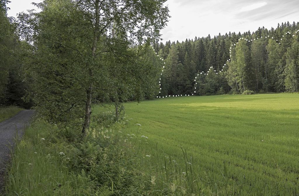 keimman lakialueen tuntumaan. Hakattavan kuvion takana on nuorta kasvatusmetsää, joten hakkuualue näkyisi esteettömästi taivashorisonttia vasten.