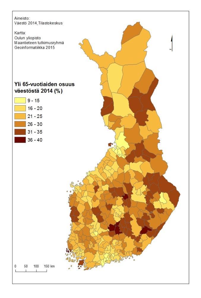 Väestönmuutos Tilastokeskuksen väestöennusteen valossa