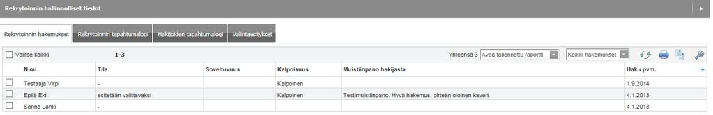 4 Rekrytoinnin luonti ja julkaisu sekä rekrytoinnin hallinta 4.1 Uuden rekrytoinnin luominen Uuden rekrytoinnin luominen aloitetaan rekrytoinnin etusivunäkymästä, josta sen voi luoda kahdella tavalla.