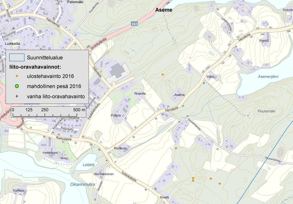 18 4.4.6 Aseme Turkinkyläntieltä kohti Asemenjärveä on kuusivaltaisia iäkkäitä sekametsäkuvioita (kuva 4-16).