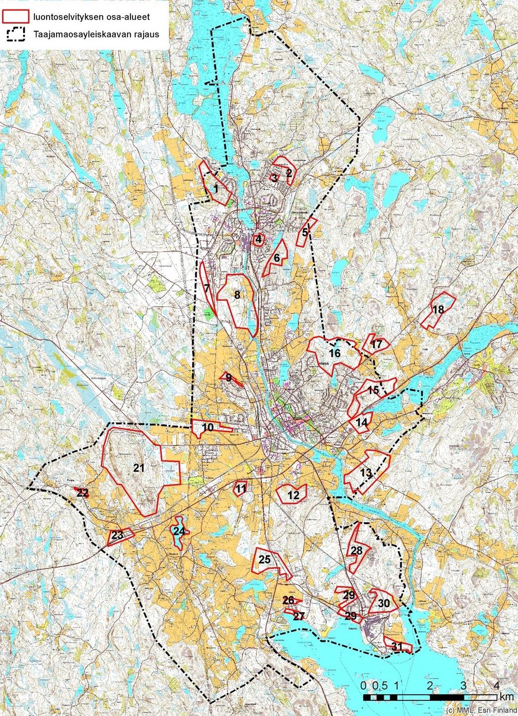 22 LIITE 1. Luontoselvityksen inventointialueet ja osa-alueiden kohdekuvaukset.