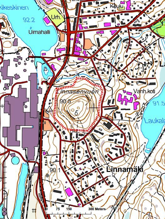 25 Osa-alue 3, Puistola Soistuma, jossa on vielä isovarpurämeen (IR) piirteitä. Soistuma on kuitenkin kuivahtanut huomattavasti ja lisäksi rämeellä on mm.