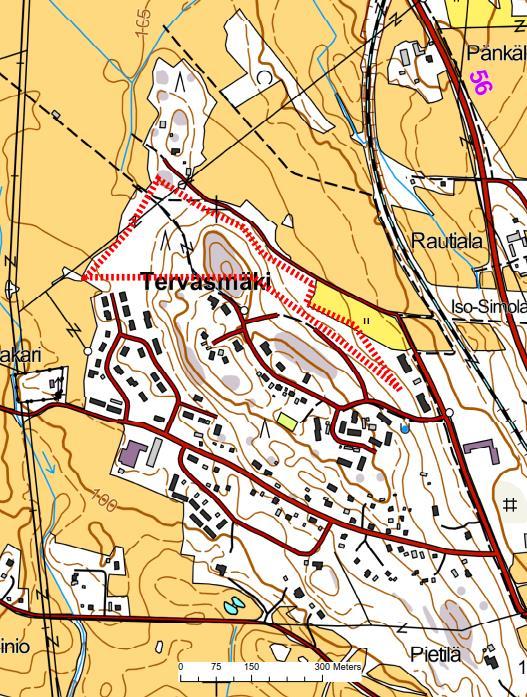 28 Osa-alue 9, Tervasmäki (kuva 12) Keskellä osa-aluetta olevan Tervasmäen kallion itä- ja pohjoispuolisella rinteellä on varttunutta