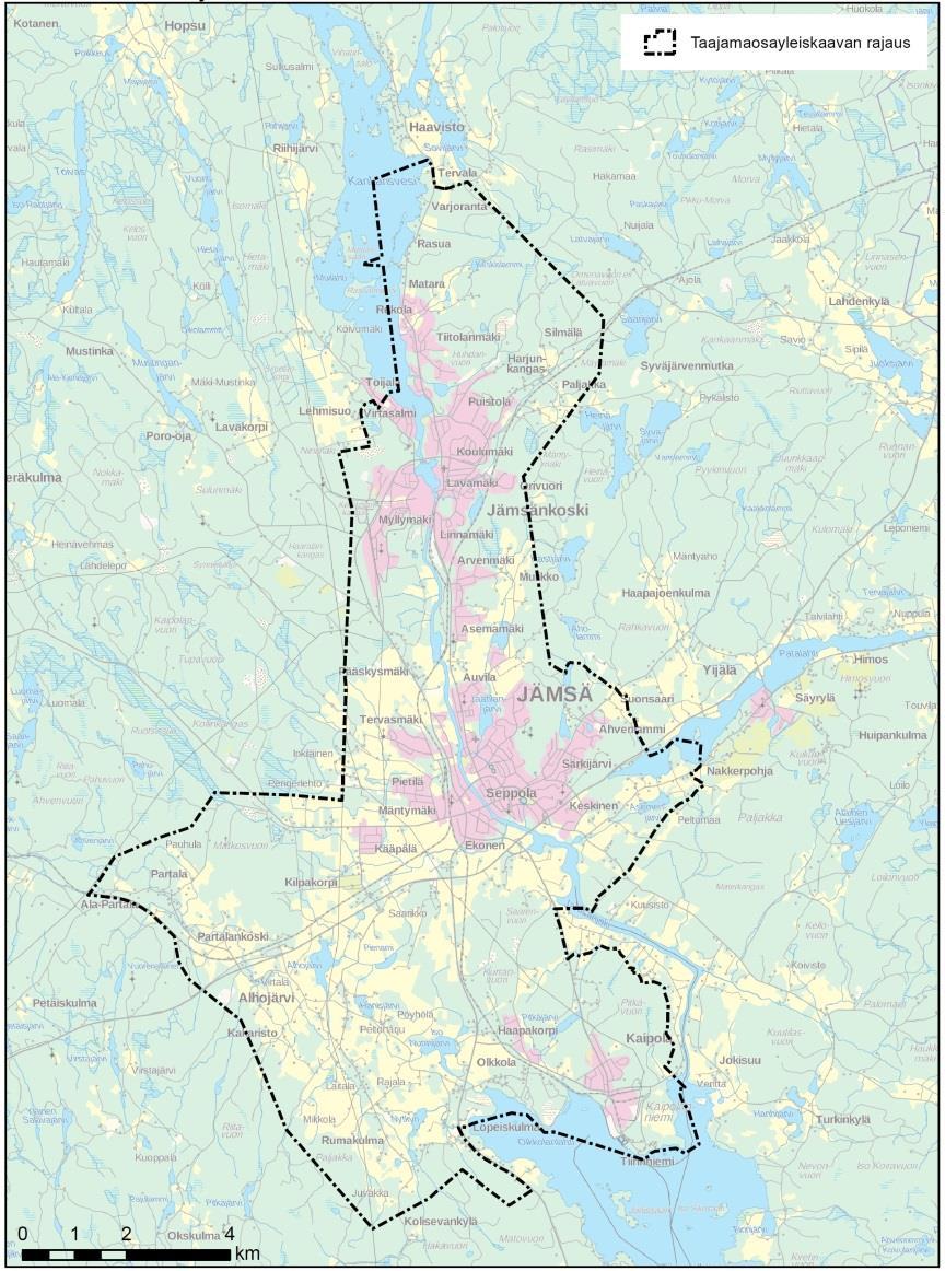 1 1. JOHDANTO Jämsän kaupunki on keväällä 2015 päättänyt laatia kaupungin keskustan ja sen ympäristön taajamaosayleiskaavan.