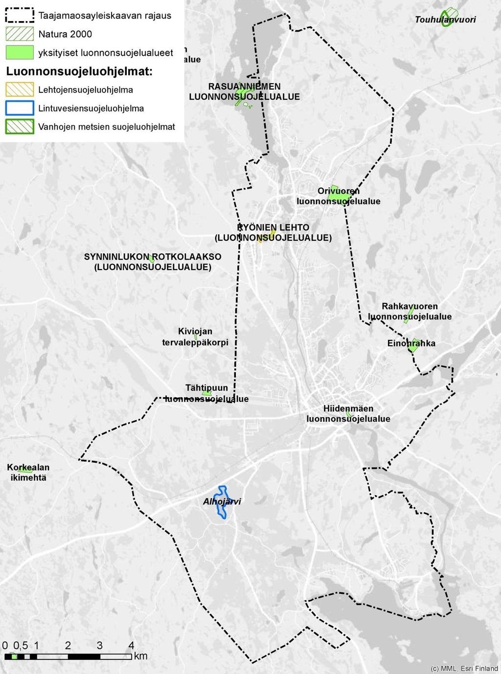 3 2.4 Luonnonsuojelualueet Suunnittelualueella ei sijaitse Natura 2000 verkoston kohteita.