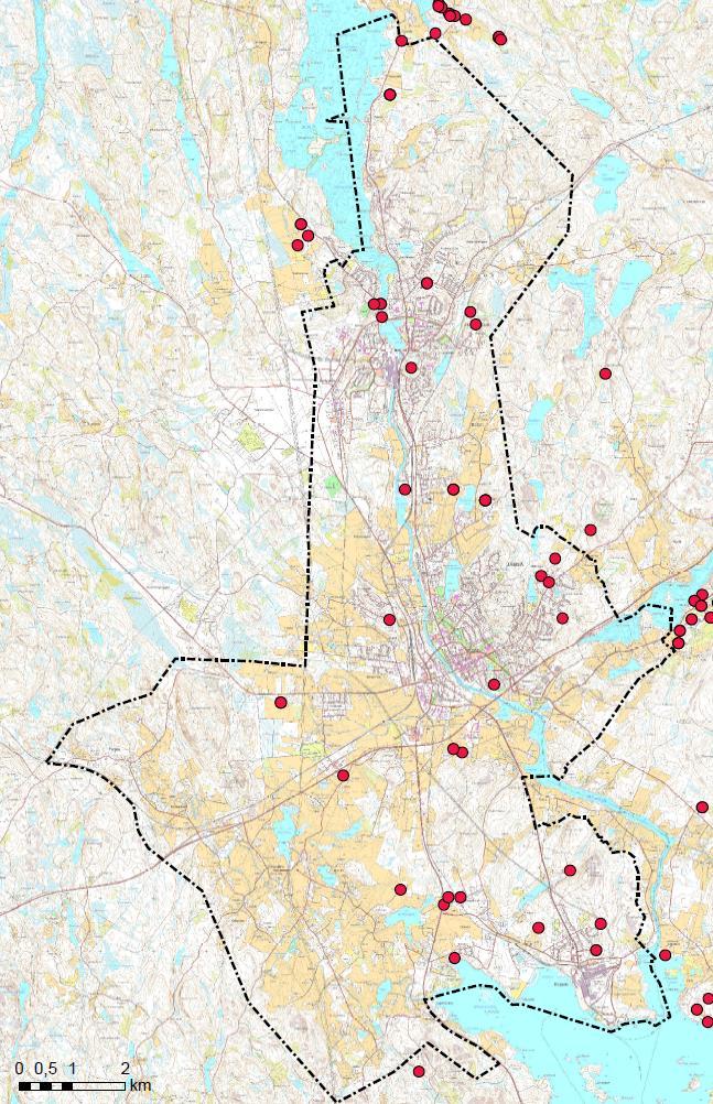 4 2.5 Luontodirektiivin liitteiden II ja IV lajit Luontodirektiivin II- ja IV(a)-liitteiden lajeista suunnittelualueella on tavattu liito-oravaa (II, IV), kirjojokikorentoa (II, IV) ja viitasammakkoa