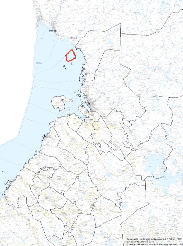 24 Alue Ii Maakrunnin matalikko Kunta Ii Yleiskuvaus Maakrunnin matalikko sijoittuu Iin ja Simon rajan tuntumaan Iin pohjoiselle merialueelle noin 8-9 km päähän rannikosta.