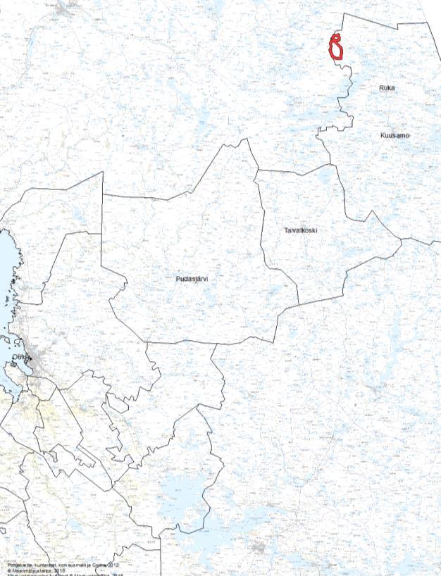 48 Alue Kuusamo Maaninka Kunta Kuusamo Yleiskuvaus Maaningan tuulivoima-alue sijaitsee noin 40 km Kuusamon taajamasta luoteeseen metsäisellä vaara-alueella Posion kunnan ja maakunnan rajaa vasten.
