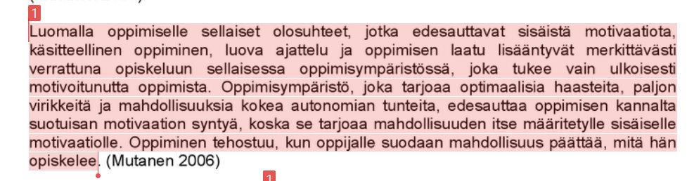 21 6.SAMANKALTAISUUDENTULKINTA Turnitin kertoo lähinnä tekstin samankaltaisuuden, mutta ei suoranaisesti kerro onko kyseessä plagiointivilppiä.