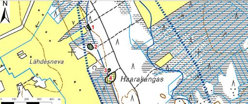 Kuva 150. Soranottoalueet: Haarakangas-Mustaisnevankankaan pohjavesialueen pohjoisosa, 1000406 I lk, Kauhava. Kuva 151.