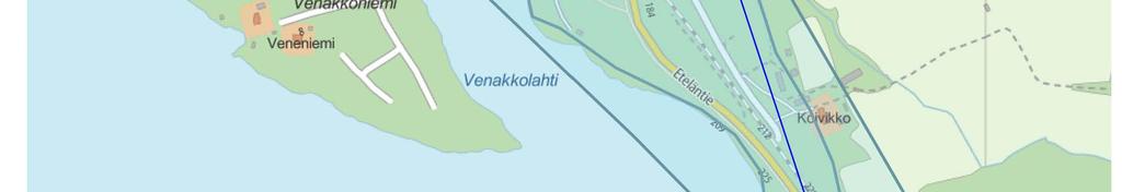 1,8 km etäisyydellä etelään.