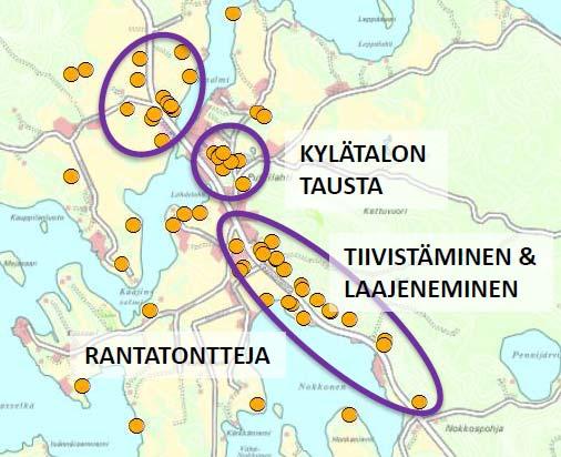 Putkilahden kyläselvitys 20.6.2016/14.3.2017 (21) osayleiskaavan (M-alueiden) ulottuminen paikoin pitkälle kuivalle maalle koettiin erityisesti rakentamista rajoittavana tekijänä.