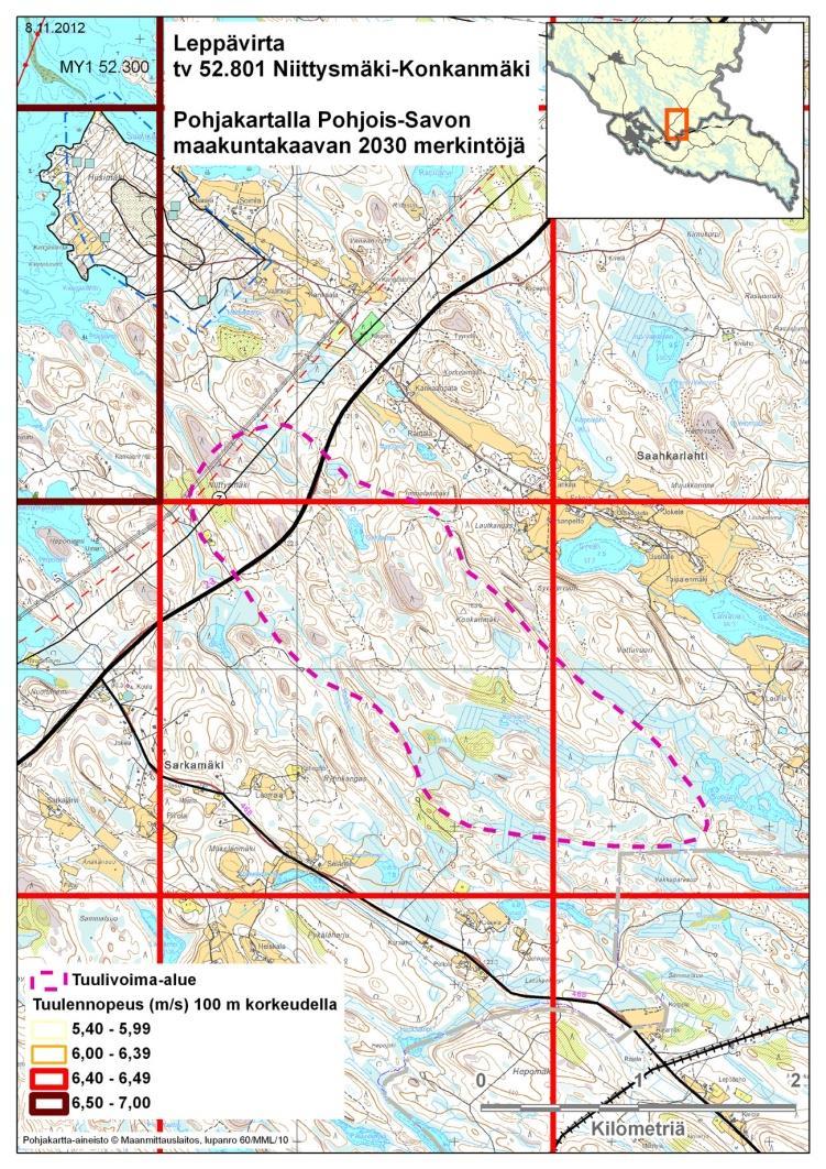20 km:n etäisyydellä. Tuulivoima-alue ei sijaitse kentän lähestymissektorilla. Alueen sijainti ja ominaisuudet Alue sijaitsee n. 5 km:n päässä Varkauden kaupungista itään valtatien 23 varressa.