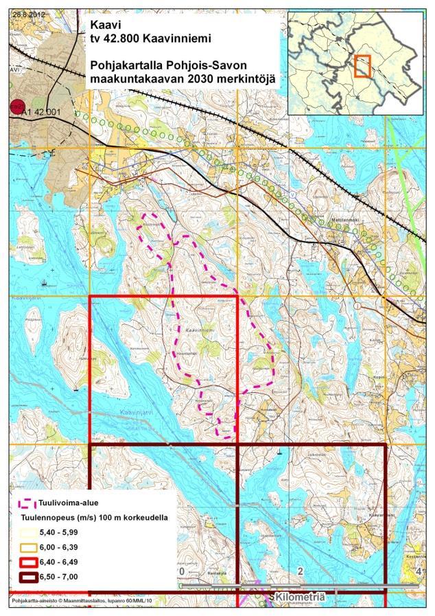 Alueella tuulee 6,0-7,1 m/s, jolla päästään 8,9GWh keskimääräiseen tuotantoon/voimala. Alueelle on mahdollista sijoittaa 12 voimalaa.