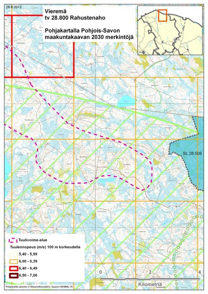 Lentoturvallisuus Kuopion lentoasemalle alueelta on matkaa 110 km. Alue ei ole vuorolentoliikenteen reitillä.
