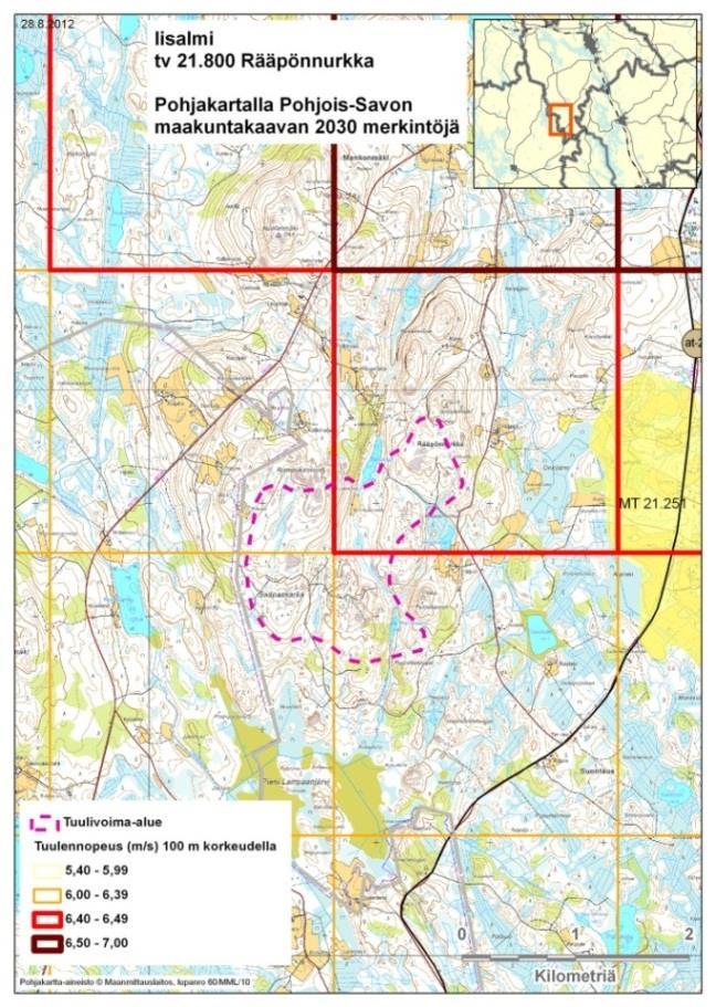 59 Suojelu- ja Natura-alueet Ei suojelu- tai Natura-alueita lähistöllä. Virkistysalueet ja -reitistöt Alueella ei virkistysalueita tai -reitistöjä Pohjois-Savon maakuntakaavassa.