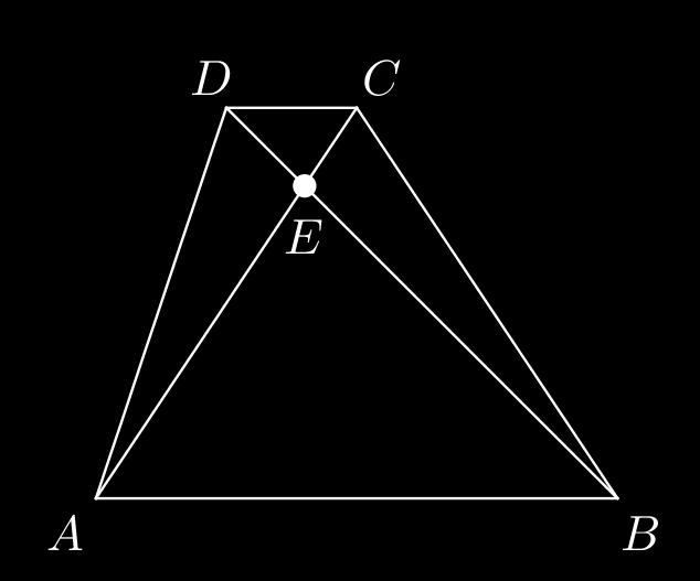 89 Tutkitaan puolisuunnikasta ABCD, jossa AB = DC. Merkitään lävistäjien leikkauspistettä kirjaimella E. Merkitään AE = s AC ja BE = tbd, missä s ja t ovat reaalilukuja.